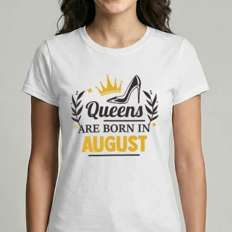 Női Imperial póló - queens are born in august