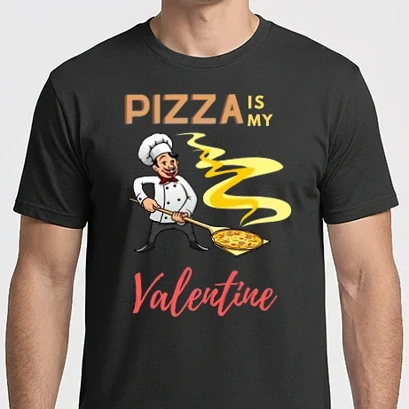 Férfi Imperial póló - PIZZA Is my valentine