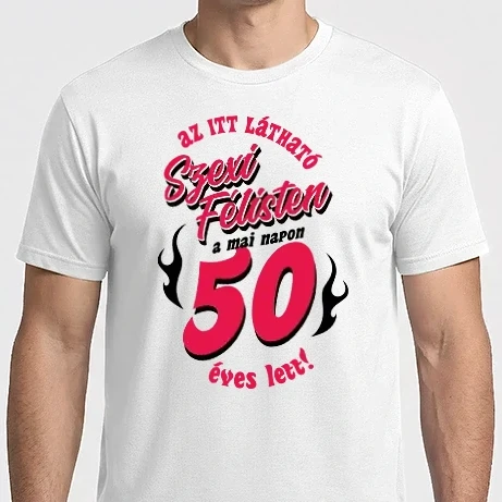 Férfi Imperial póló - Szexi Szülinapos Félisten világosra 50