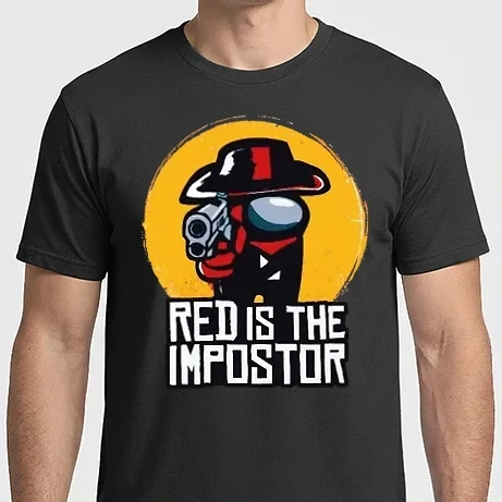 Férfi Imperial póló - Among us Red is the impostor