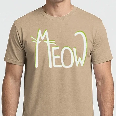 Férfi Imperial póló - Cica betűk - Meow 
