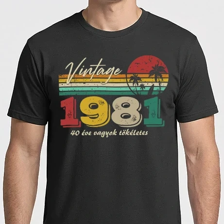 Férfi Imperial póló - vintage 40 éve vagyok tökéletes