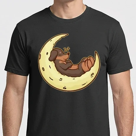 Férfi Imperial póló - Kutya a holdon