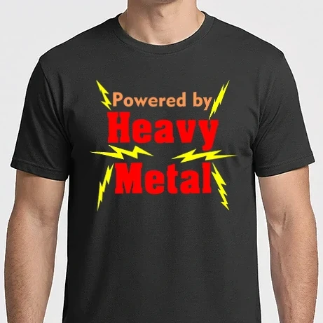 Férfi Imperial póló - Powered by Metal - átszínezhető