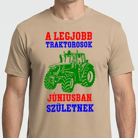 Férfi Imperial póló - Színezhető felirat legjobb traktoros június