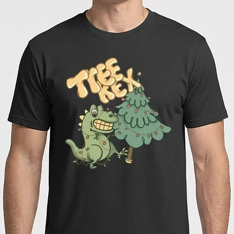 Férfi Imperial póló - Karácsonyi T-rex