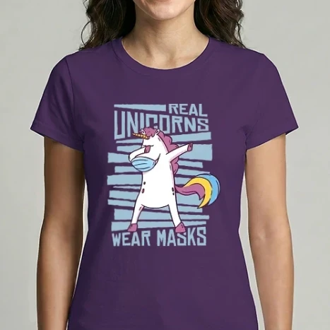 Női Imperial póló - Unikornis DAB Szájmaszk