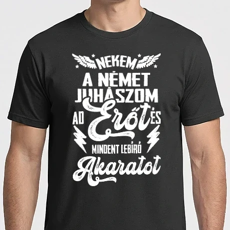 Férfi Imperial póló - Nekem a kutyám ad erőt  Német Juhász