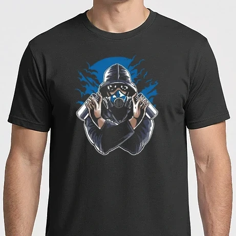 Férfi Imperial póló - R 02 Graffiti Gasmask