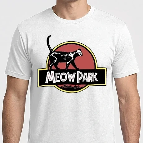 Férfi Imperial póló - Meow Park - Jurassic Park 