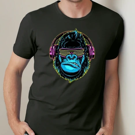 Férfi prémium fit kerek nyakú póló - Gorilla 