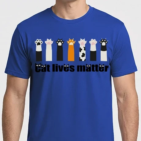 Férfi Imperial póló - Cat lives matter 