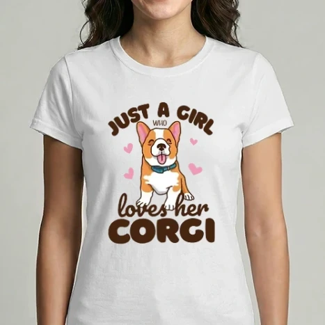 Női Imperial póló - Csak egy Lány, aki szereti a Corgiját