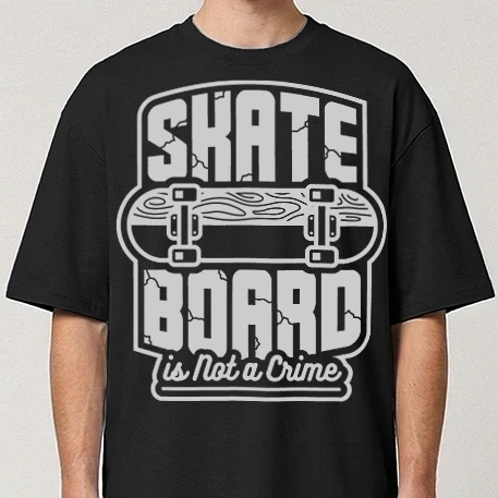 Oversize póló - Skateboard is not a crime