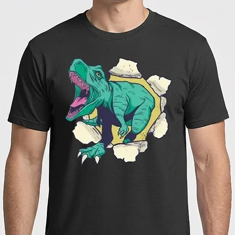 Férfi Imperial póló - T-rex 3D