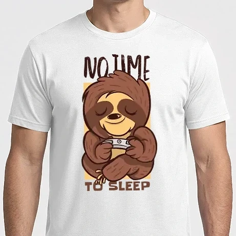 Férfi Imperial póló - No time to sleep - Cuki Lajhár