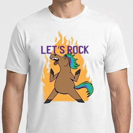 Férfi Imperial póló - Let's Rock - Lovas