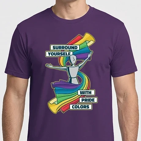 Férfi Imperial póló - Pride szivárványos