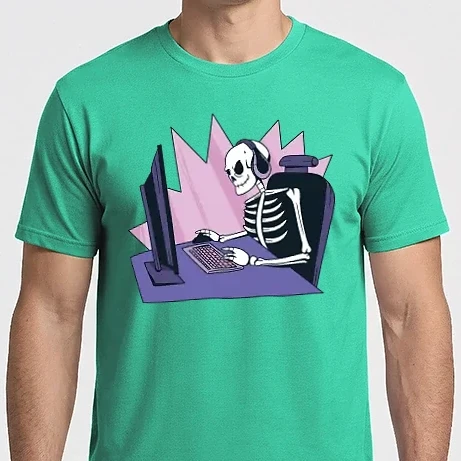 Férfi Imperial póló - Gamer Csontváz