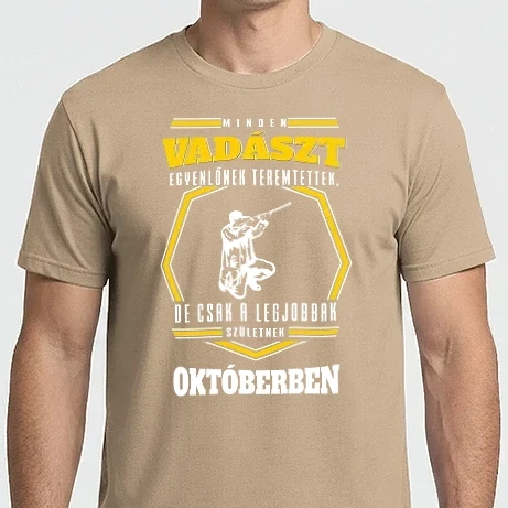 Férfi Imperial póló -  Minden vadász egyenlőnek teremtettek (Október)