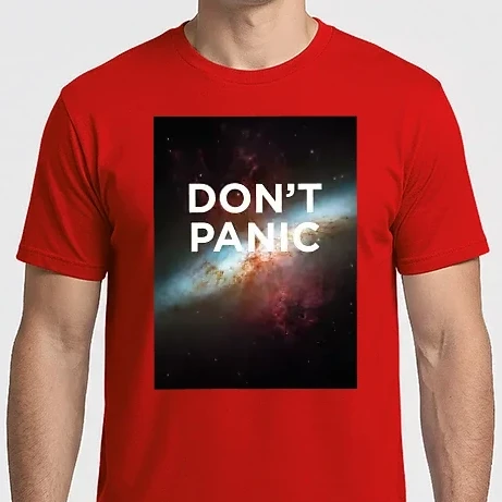 Férfi Imperial póló - DON'T PANIC - The Hitchhikers Guide to the Galaxy