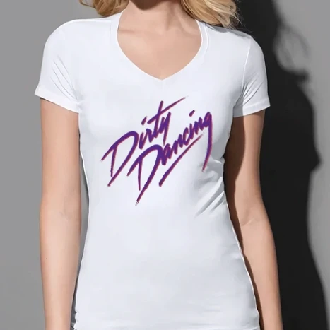 Női prémium V-nyakú póló - Dirty Dancing v2