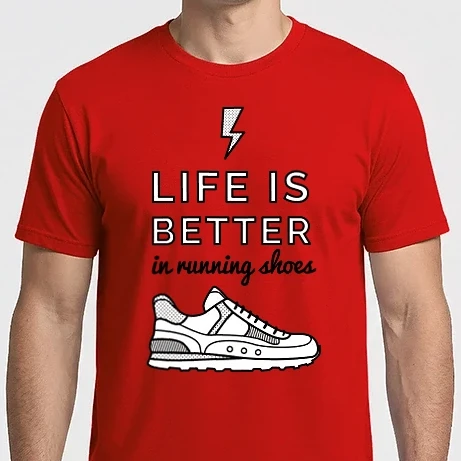 Férfi Imperial póló - Life is better running shoes