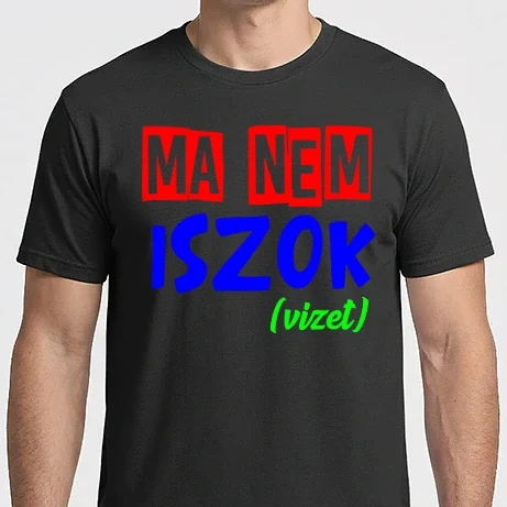 Férfi Imperial póló - Ma nem iszok vizet színezhető