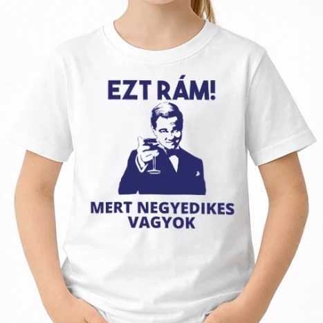 Uniszex gyerek Póló - Di Caprio ezt rám mert negyedikes vagyok