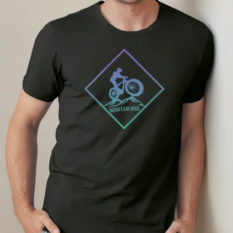 Férfi prémium fit kerek nyakú póló - Mountain bike