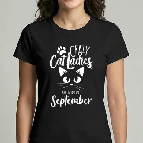Női Imperial póló - Szülinapos Crazy Cat Ladies SZEPTEMBER