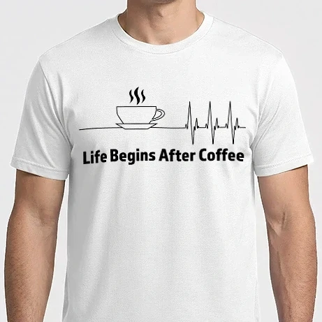 Férfi Imperial póló - Life Begins After Coffee