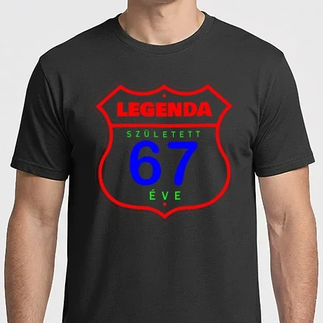 Férfi Imperial póló - route58Legenda született 67 éve színezhető