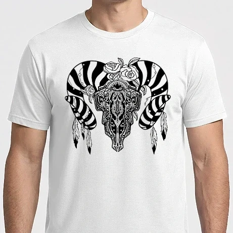 Férfi Imperial póló - Koponya Tribal