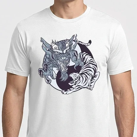 Férfi Imperial póló - Yin Yang állatos