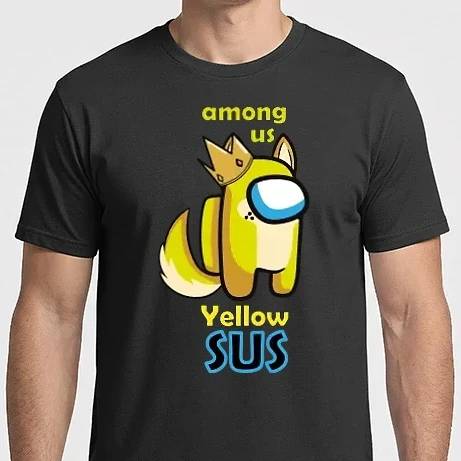 Férfi Imperial póló - Among us Yellow sus 