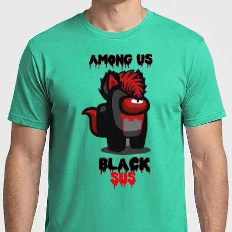 Férfi Imperial póló - Among us Black sus