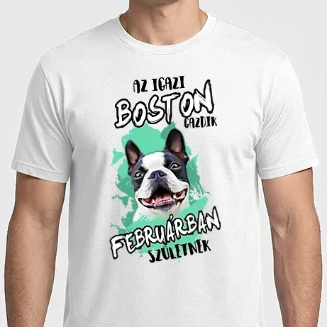 Férfi Imperial póló - Boston terrier February