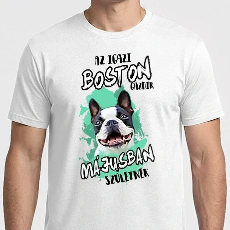 Férfi Imperial póló - Boston terrier Május