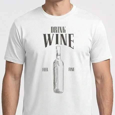 Férfi Imperial póló - Drink wine feel fine