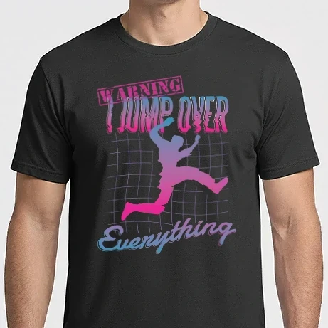 Férfi Imperial póló - Warning I Jump over everything Parkour