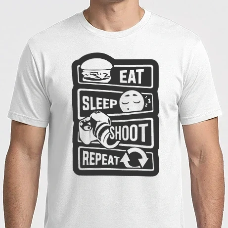 Férfi Imperial póló - eat sleep shoot repeat
