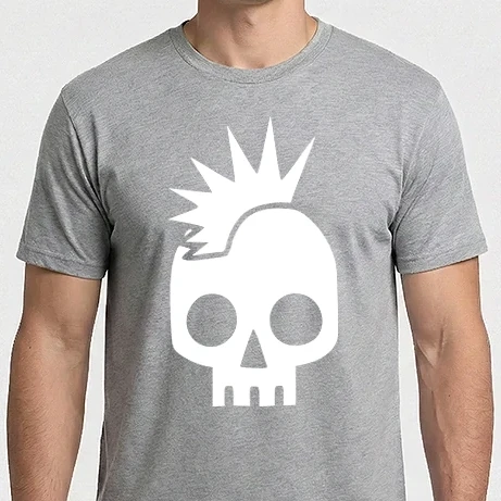 Férfi Imperial póló - Punk koponya