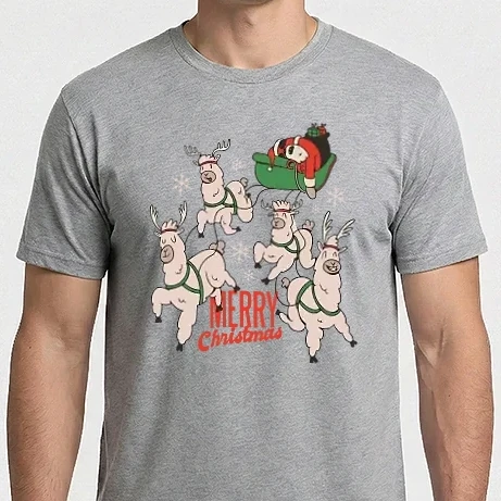 Férfi Imperial póló - Karácsony ! Mikulás szánkó lámákkal