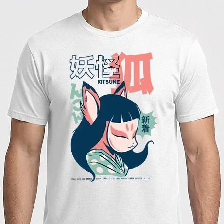 Férfi Imperial póló - Kitsune Yokai Anime