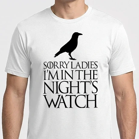 Férfi Imperial póló - Trónok Harca - Sorry Ladies I'm in the Night's Watch Crow 4