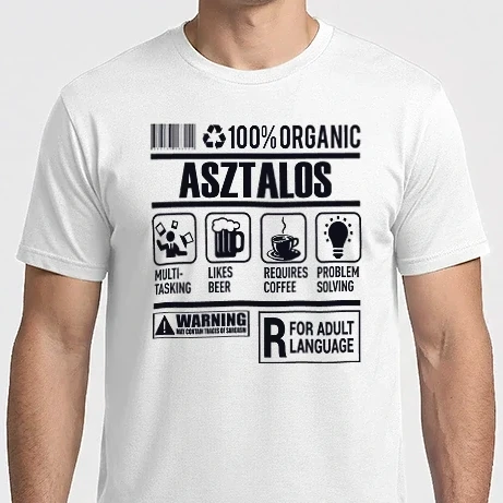 Férfi Imperial póló - 100 százalék Organic ASZTALOS
