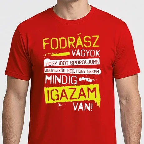 Férfi Imperial póló - Fodrász vagyok, mindig igazam van