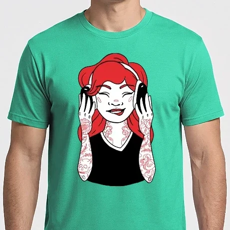 Férfi Imperial póló - Tetovált Gamer Lány
