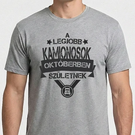 Férfi Imperial póló - Legjobb KAMIONOS csillagos szülinapos OKTÓBER